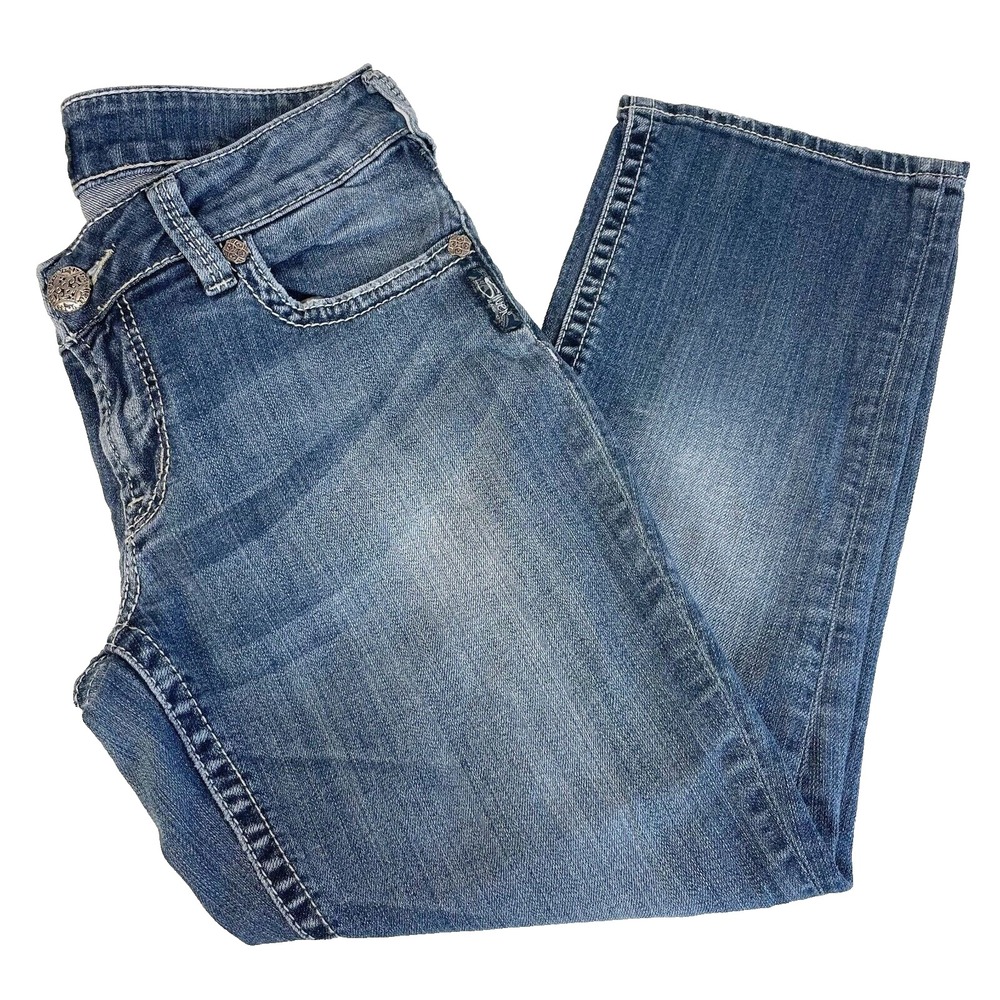 Silver Jeans Aiko Capri Jeans Womens 27 Blue Low Rise Crop Pockets Denim Y2K